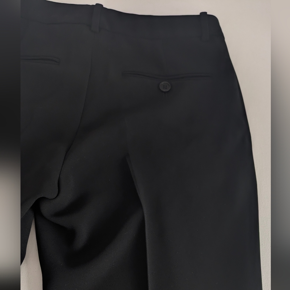 Theory Treeca 2b Modern Crepe Straight Pants Suit Black Size 2 Length 28" EUC - Picture 14 of 14